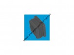 Formrohrstopfen V 70x70x2-4,5 schwarz