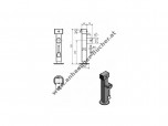 Stützfuß, Vkt. 60x535mm, 19mm Ausdrehlänge 360mm, Stützlast 1350kg,