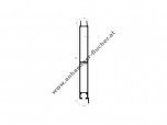 ZA 25 Unteres Randprofil 200mm eloxiert