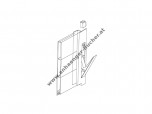 Klappverschluss verzinkt, H=410 mm,